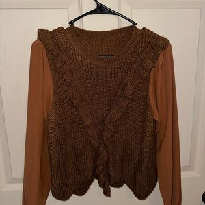 Brown knitted sweater